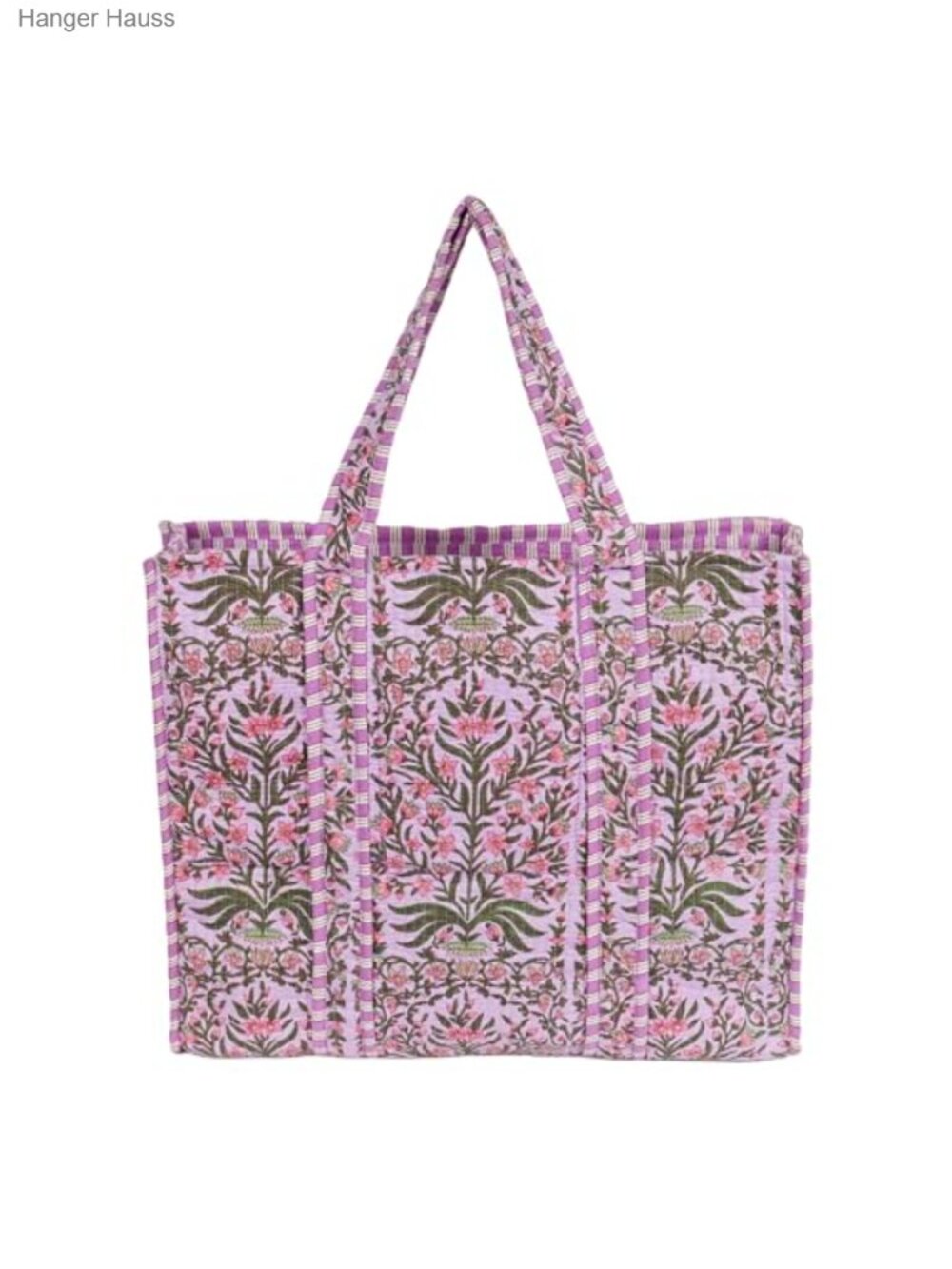100% Cotton Quilted Floral Tote Bag Shoulder Bag Travel Beach Shopping